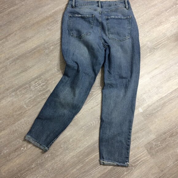 Rewash Jeans Distressed Straight Leg Medium Wash High Rise Size 5 - Picture 2 of 3